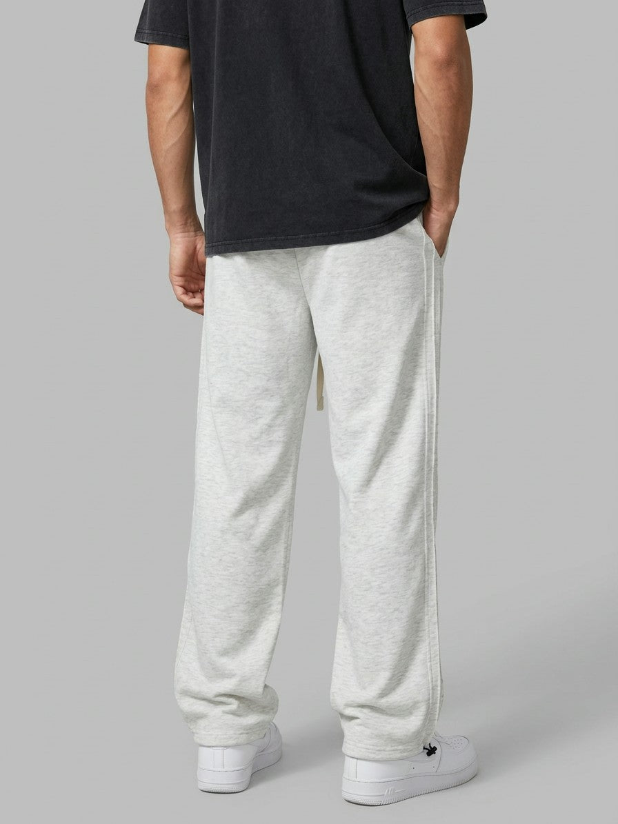 Abano Men's Toggle-Hem Side-Pintuck Sweatpants — lightgray — back