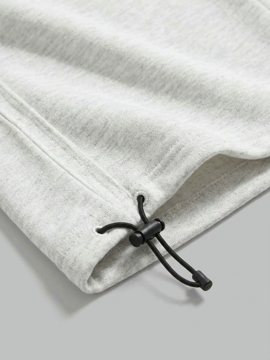 Abano Men's Toggle-Hem Side-Pintuck Sweatpants — lightgray — detail-collar