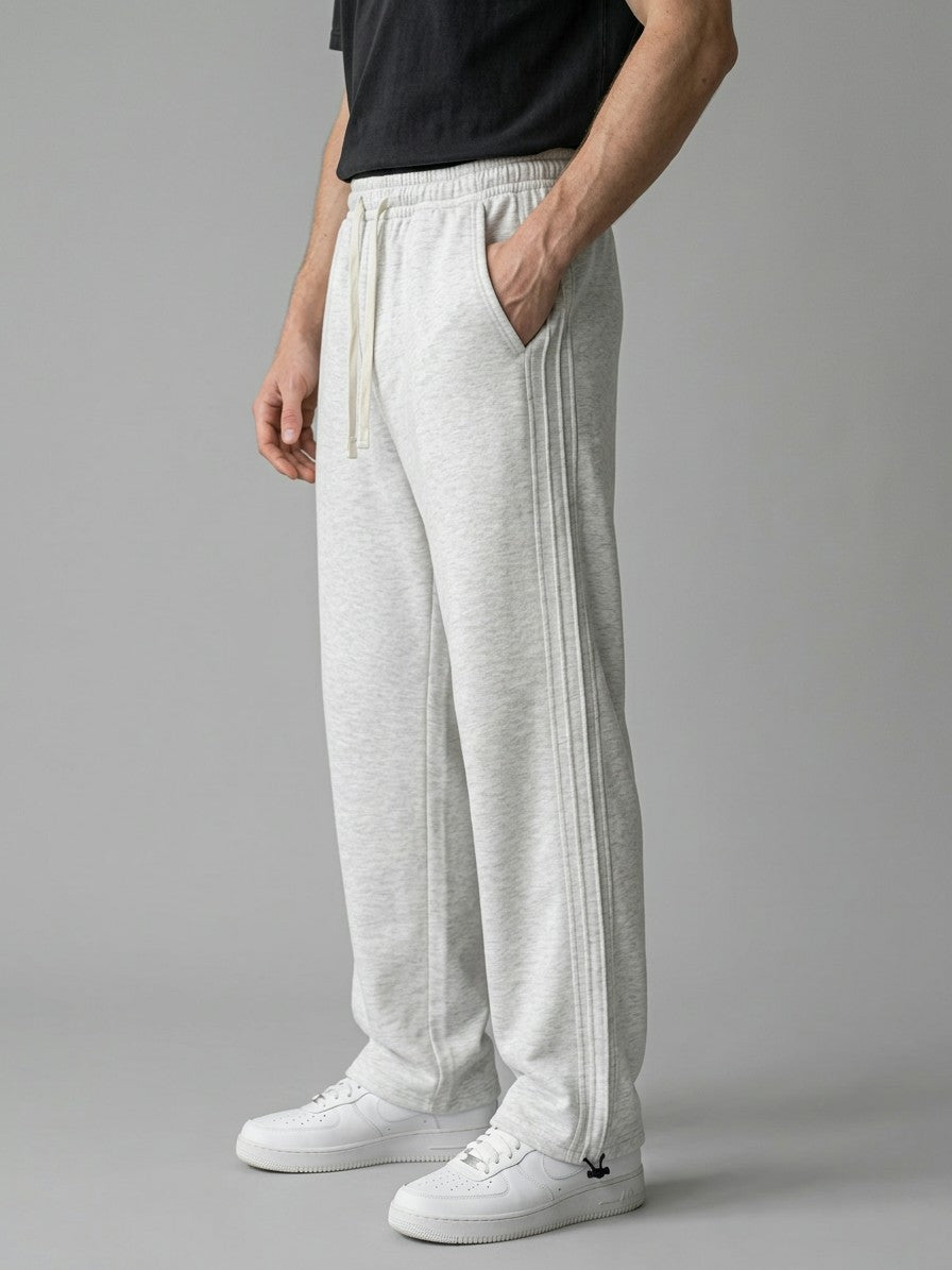 Abano Men's Toggle-Hem Side-Pintuck Sweatpants — lightgray — side