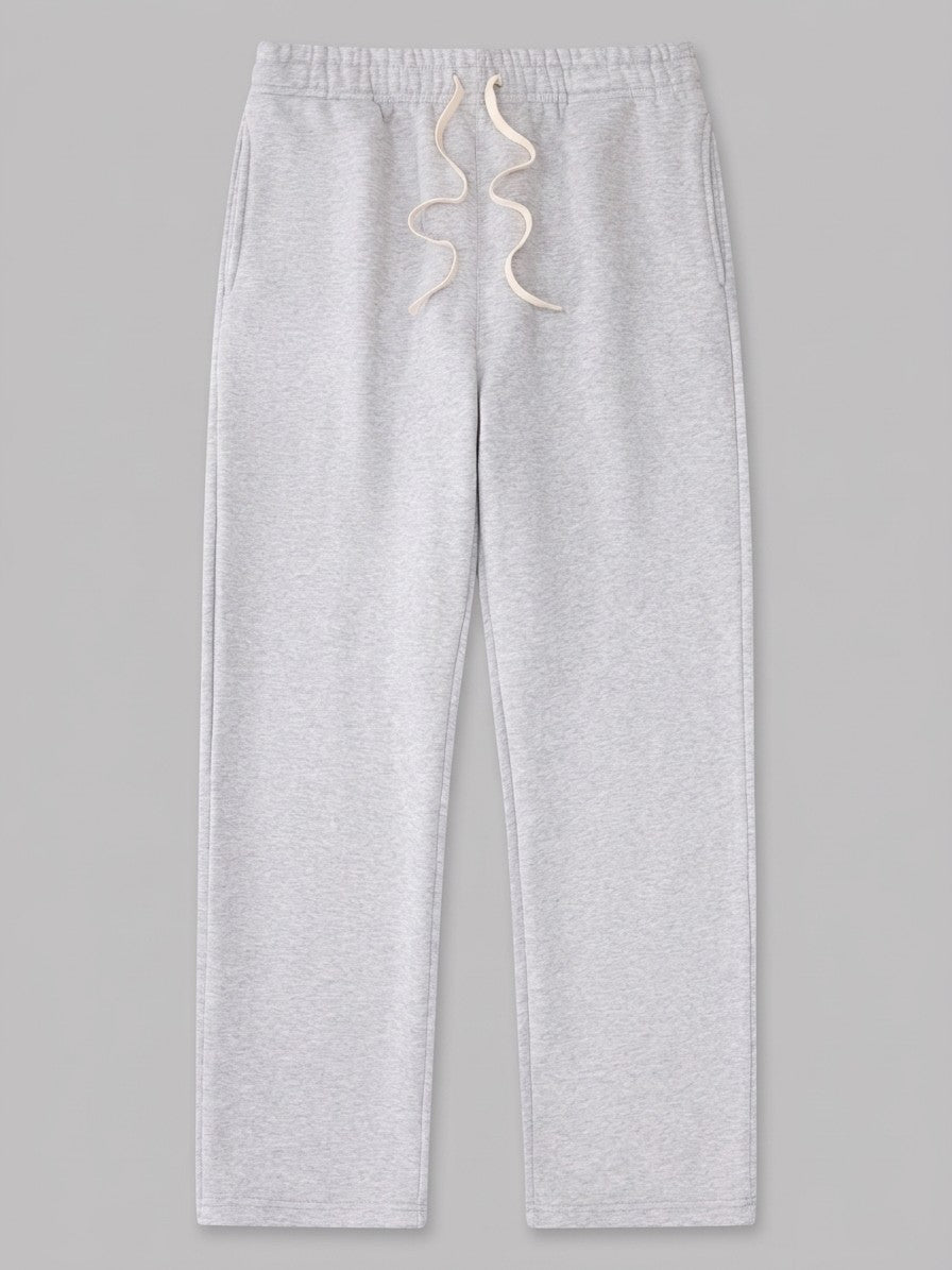Acquapendente Men's Fleece-Lined Straight Baggy Sweatpants — heathergrey — packshot