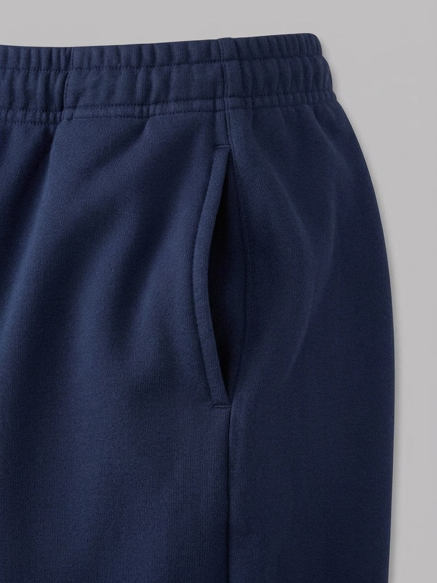 Acquapendente Men's Fleece-Lined Straight Baggy Sweatpants — navy — detail-2