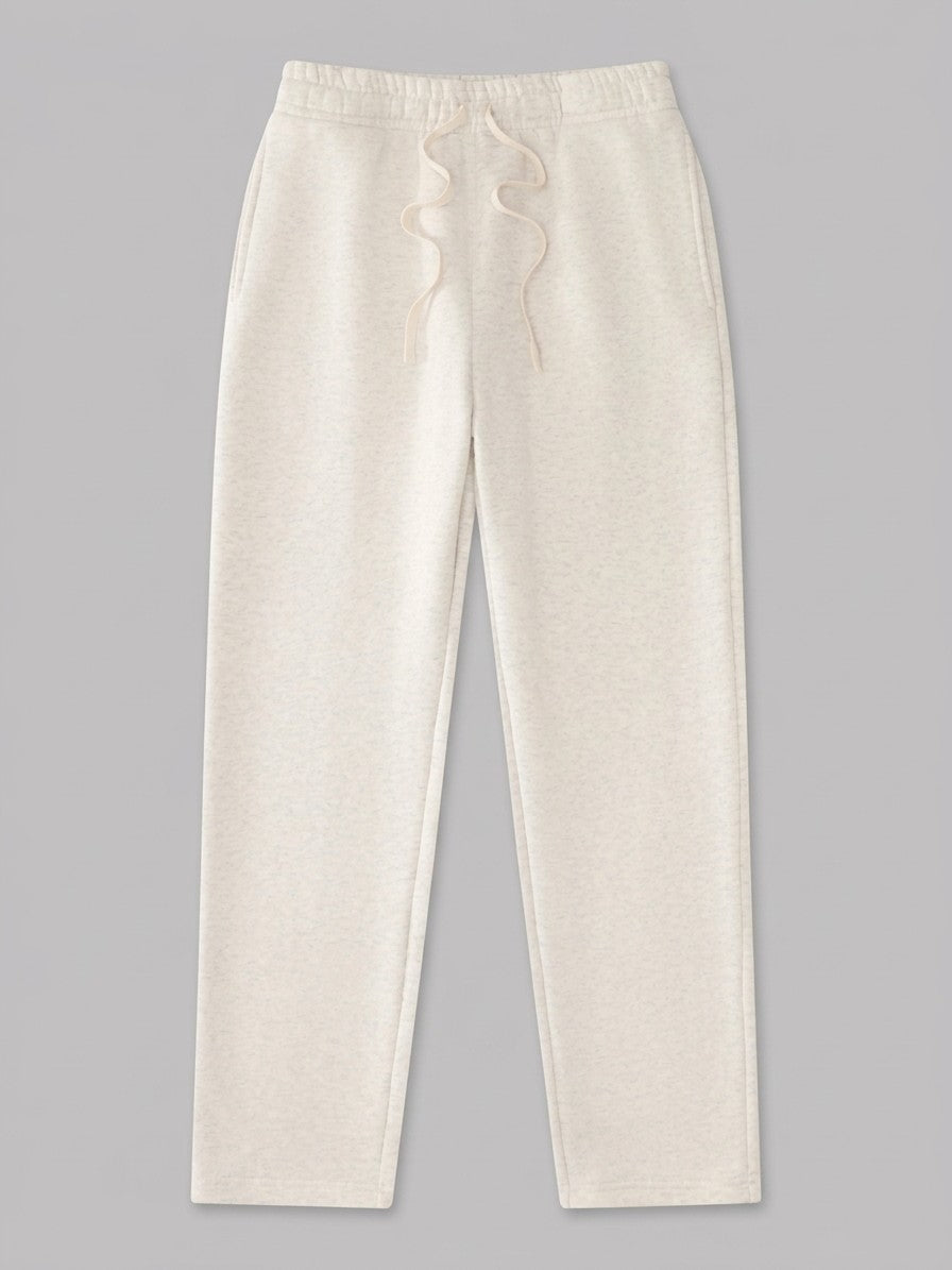 Acquapendente Men's Fleece-Lined Straight Baggy Sweatpants — oatmeal — packshot