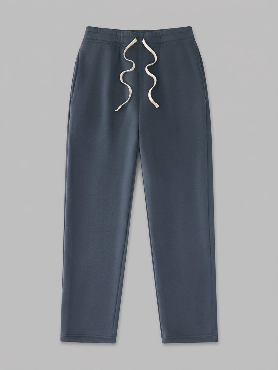 Acquapendente Men's Fleece-Lined Straight Baggy Sweatpants — slateblue — packshot