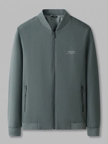 Adria Men's Minimalist Zip Bomber Jacket