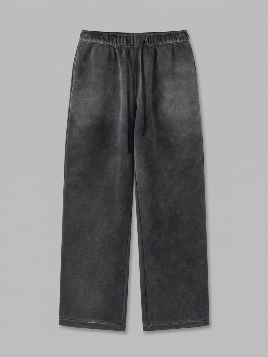 Agnone Men's Sun-Faded Wide Baggy Sweatpants — washedblack — packshot