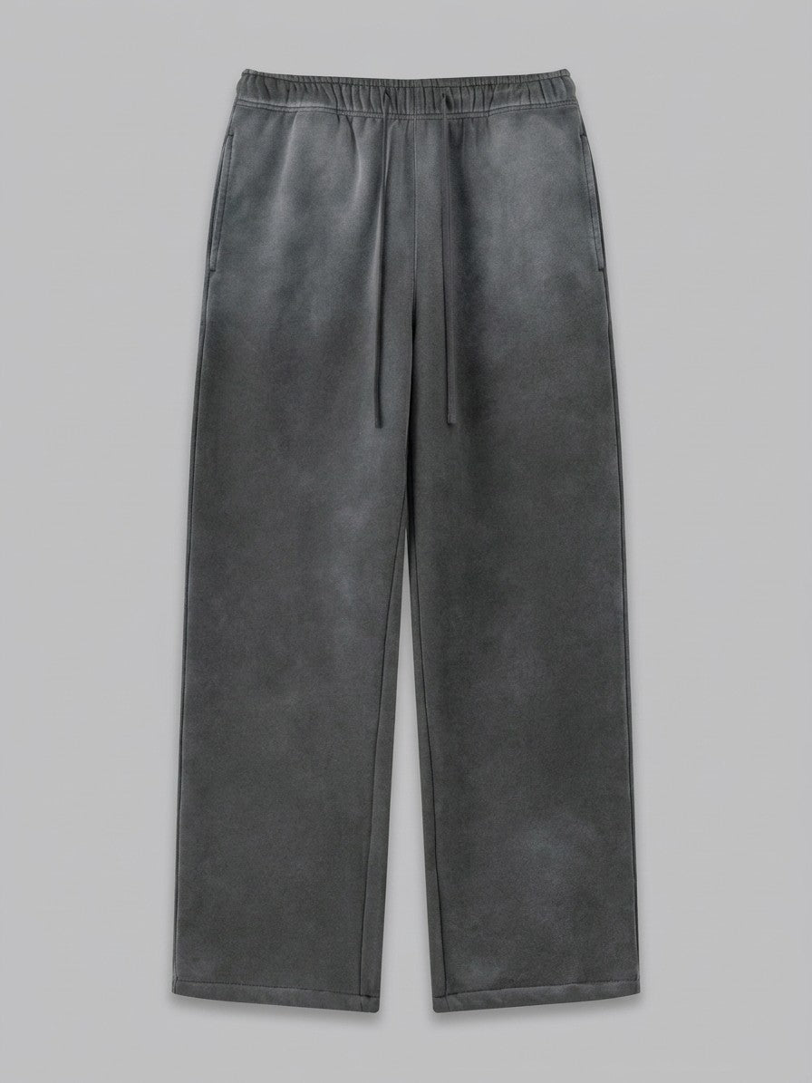 Agnone Men's Sun-Faded Wide Baggy Sweatpants — washedcharcoal — packshot