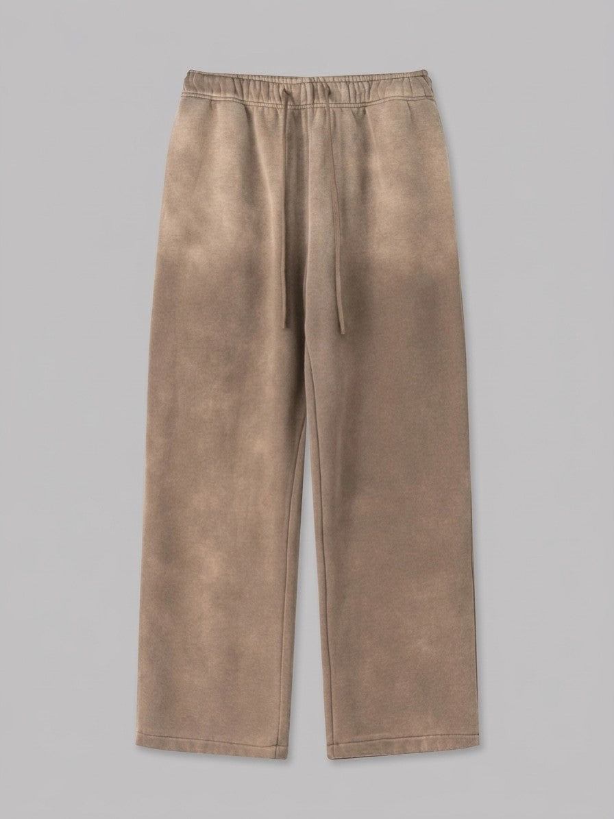 Agnone Men's Sun-Faded Wide Baggy Sweatpants — washedmocha — packshot