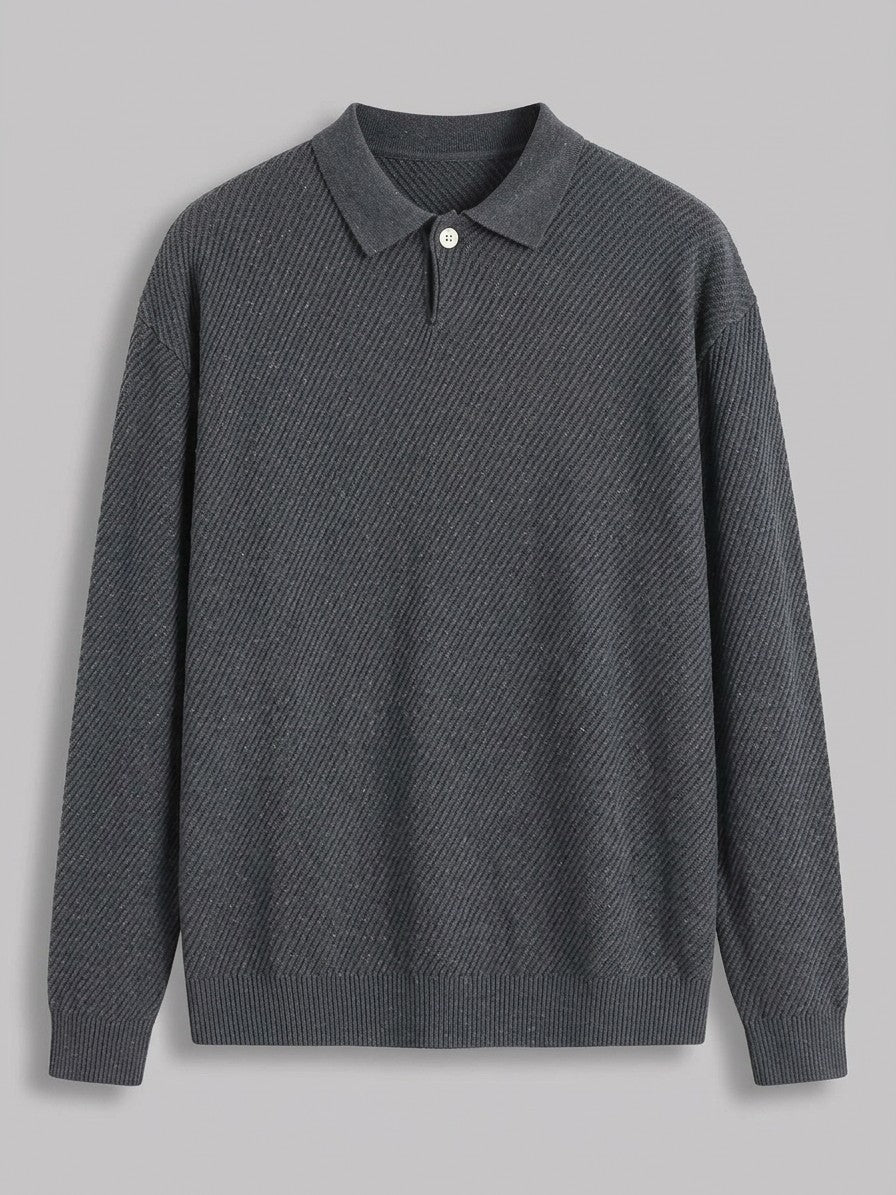 Alassio Men's Textured Knit Top — darkgray — packshot