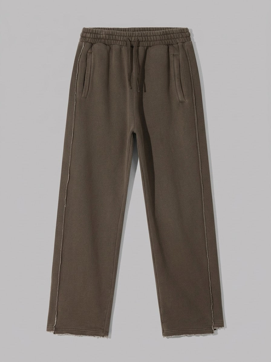 Alatri Men's Raw-Seam Vintage Baggy Sweatpants — darkbrown — packshot