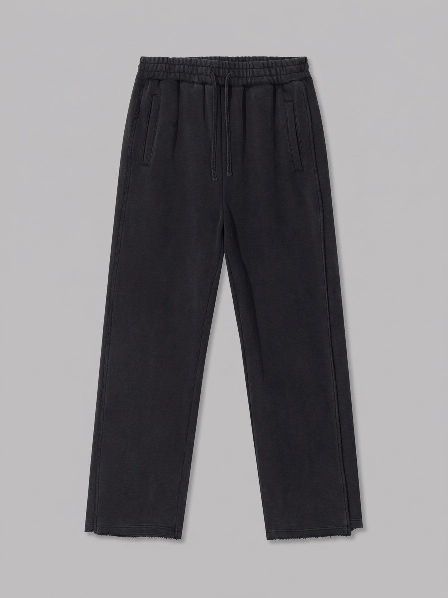Alatri Men's Raw-Seam Vintage Baggy Sweatpants — washedblack — packshot