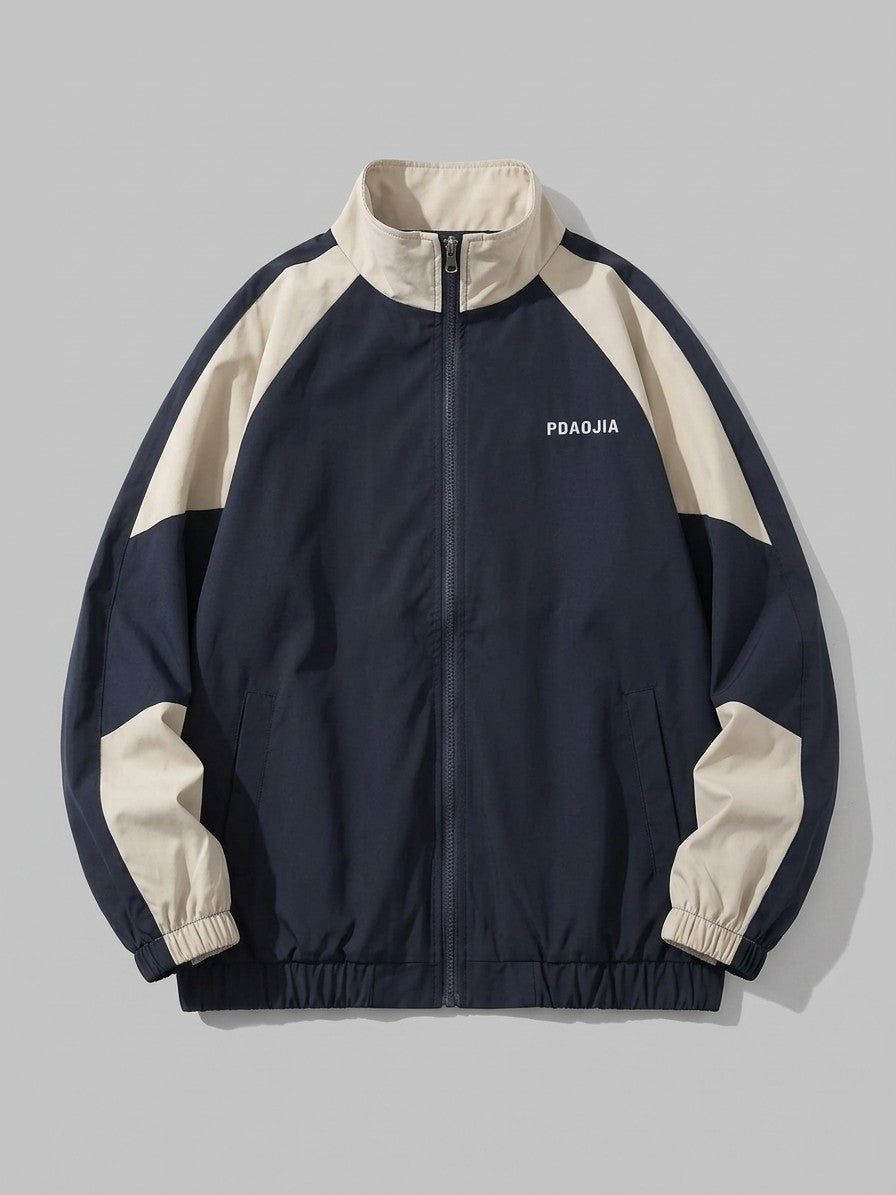 Alberobello Men's Two-Tone Track Windbreaker — blue — packshot