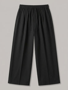 Pantaloni uomo Alcamo in twill a gamba larga con piega stirata
