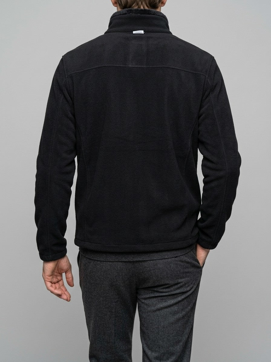 Alghero Men's Polar Fleece Plush-Lined Zip Jacket — black — back