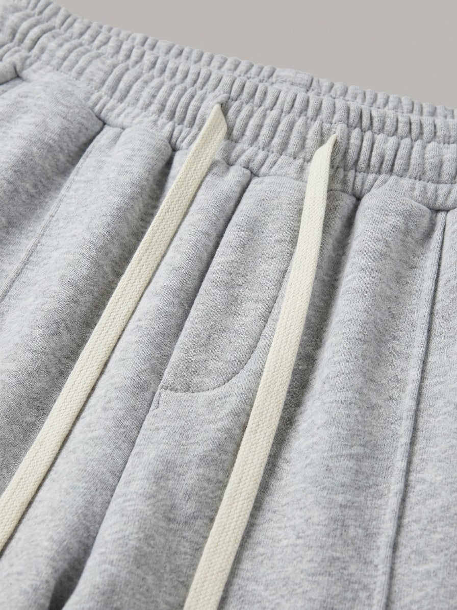 Anagni Men's Seam-Front Wide-Leg Sweatpants — gray — detail-2
