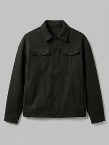 Angera Men's Wool-Look Snap Trucker Jacket