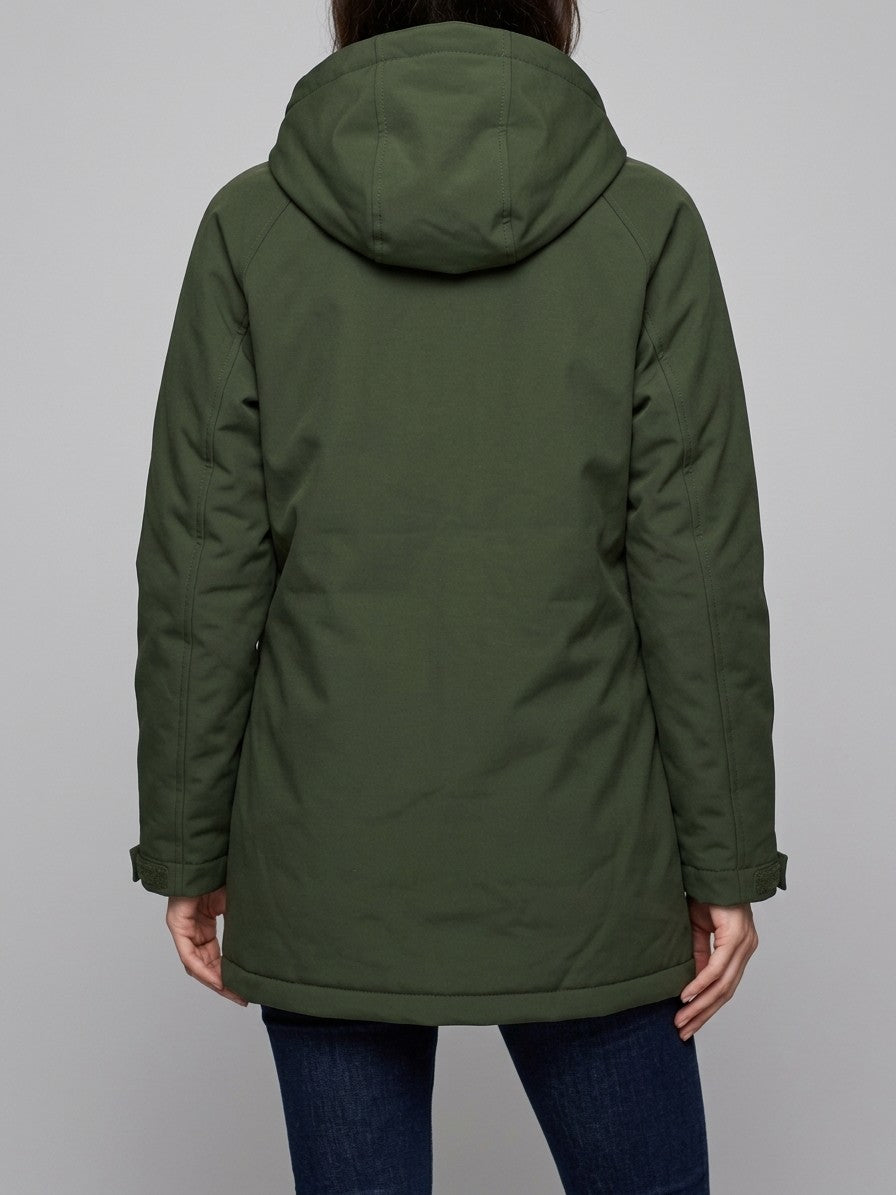 Anghiari Women's Fleece-Lined Utility Parka — armygreen — back