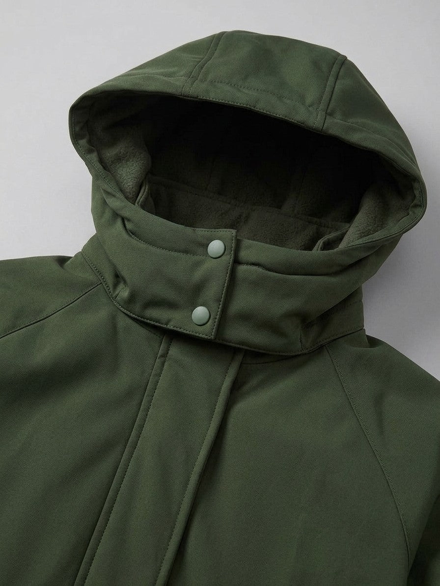 Anghiari Women's Fleece-Lined Utility Parka — armygreen — detail-2