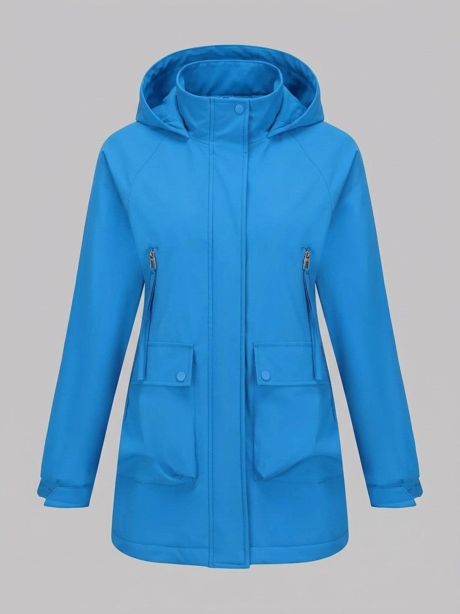 Anghiari Women's Fleece-Lined Utility Parka — blue — packshot