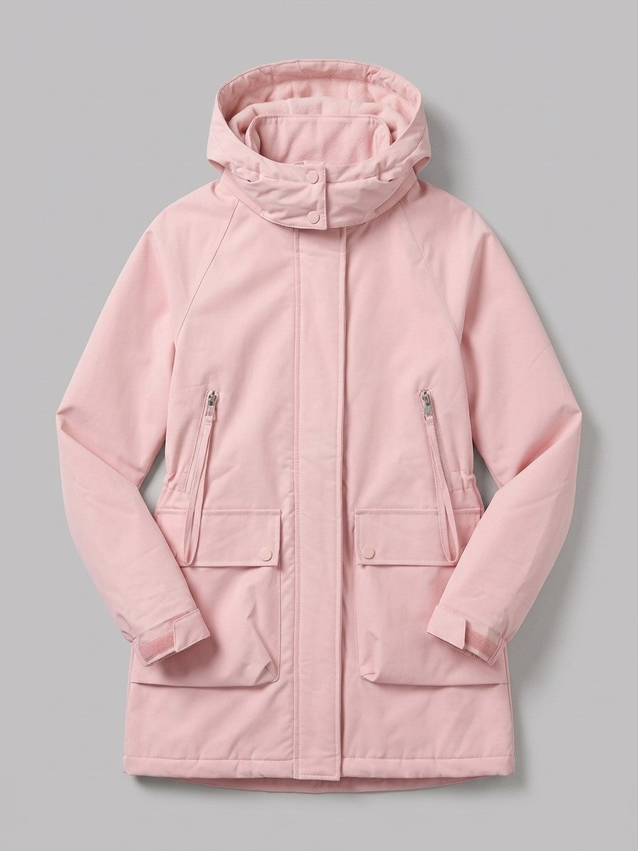 Anghiari Women's Fleece-Lined Utility Parka — pink — packshot