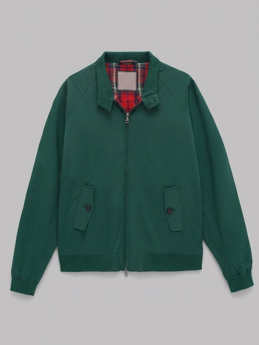 Aprilia Men's Tartan-Lined Harrington Jacket — racinggreen — packshot