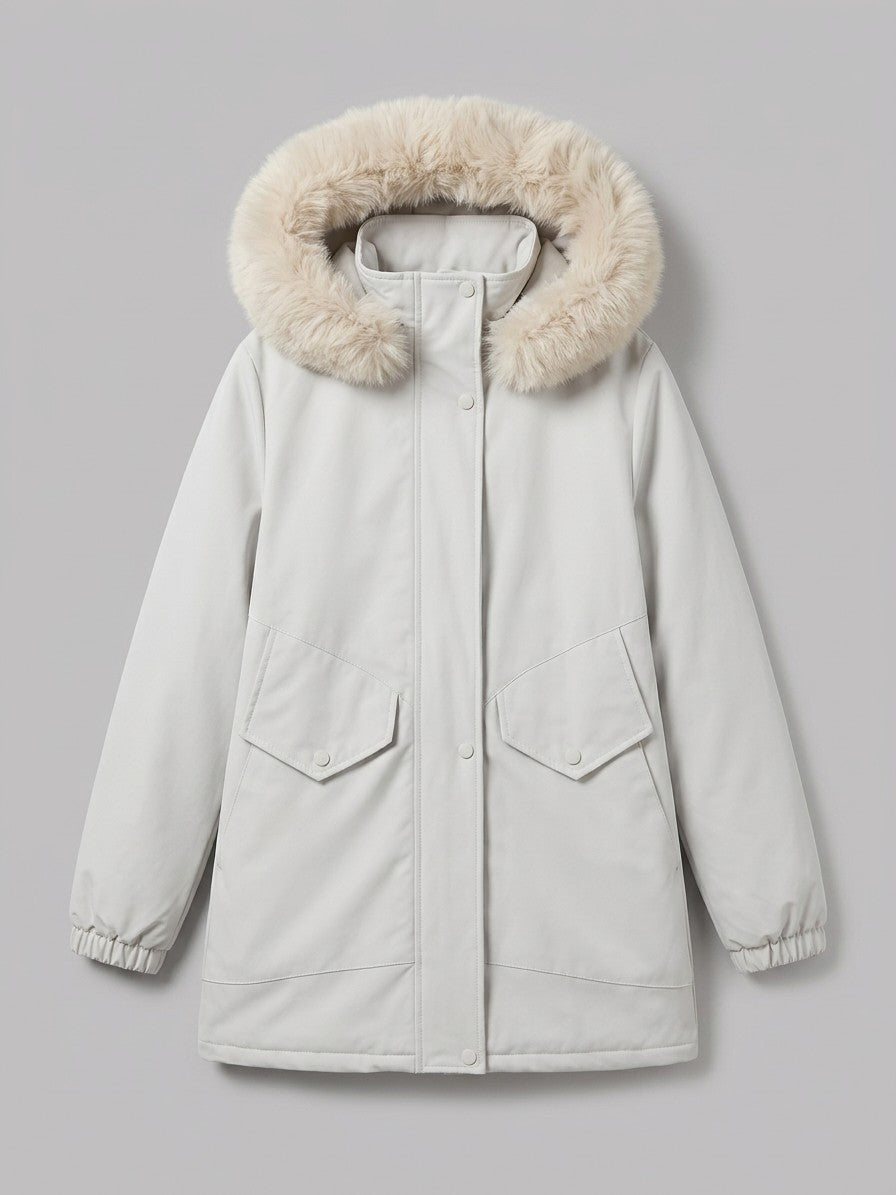 Aquileia Women's Faux Fur Hooded Parka — gray — packshot