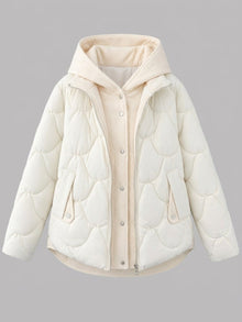 Arcevia Women's Wave Quilted Hooded Puffer