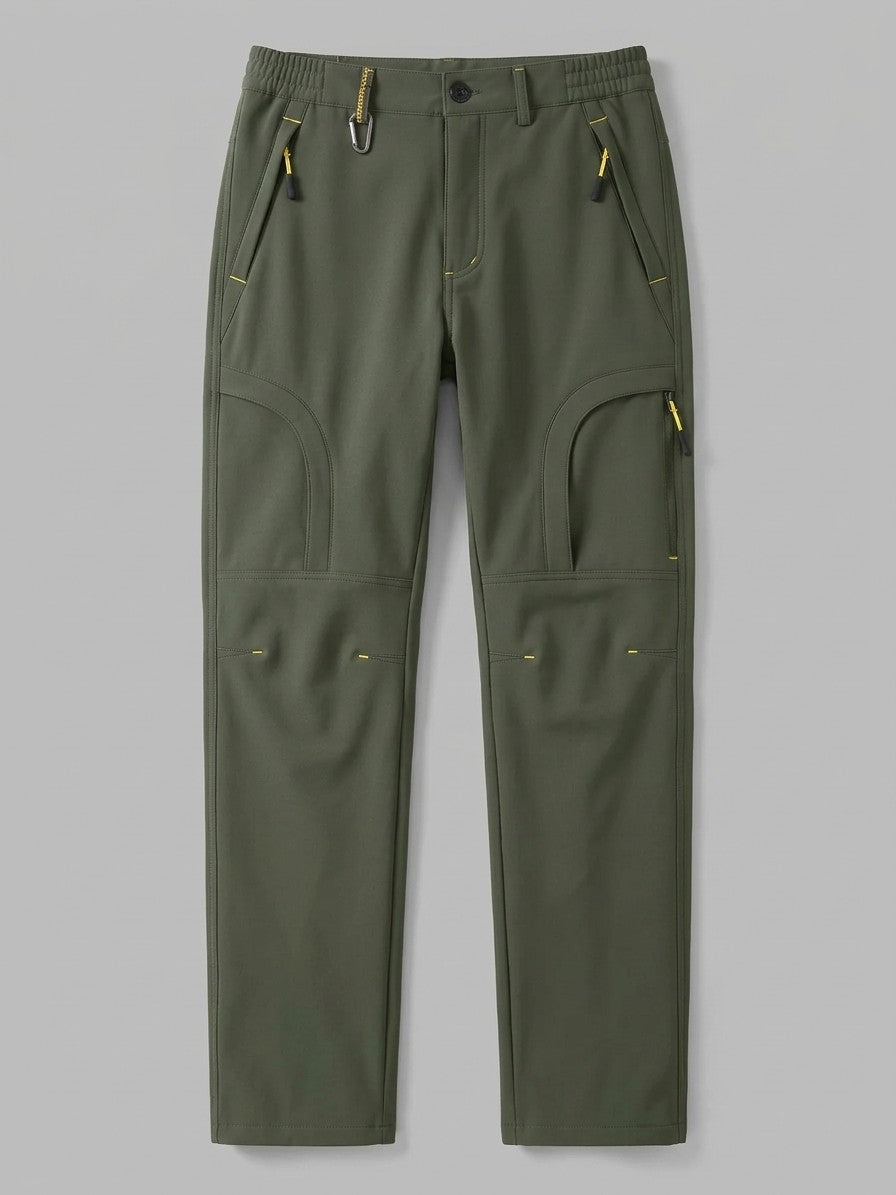 Arco Men's Fleece-Lined Softshell Hiking Pants — armygreen — packshot