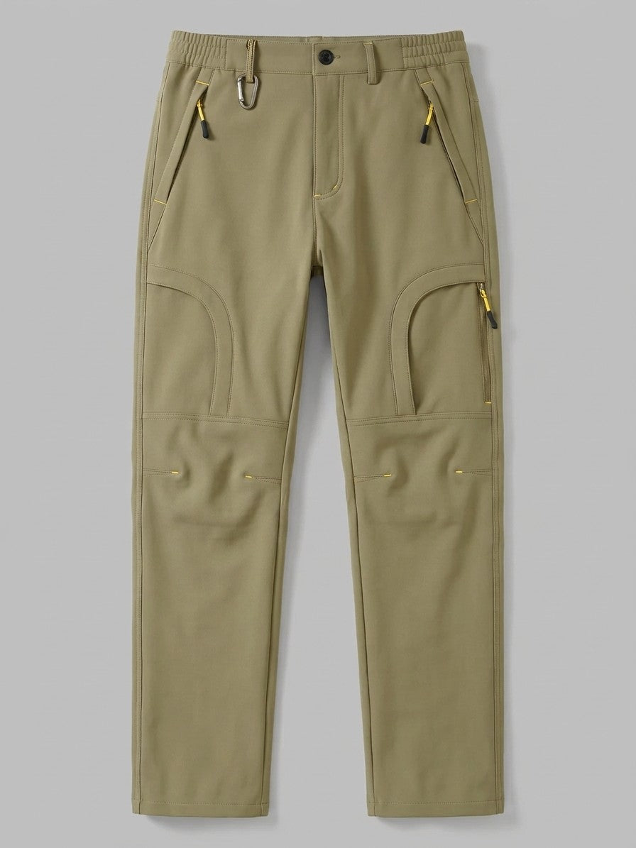 Arco Men's Fleece-Lined Softshell Hiking Pants — khaki — packshot