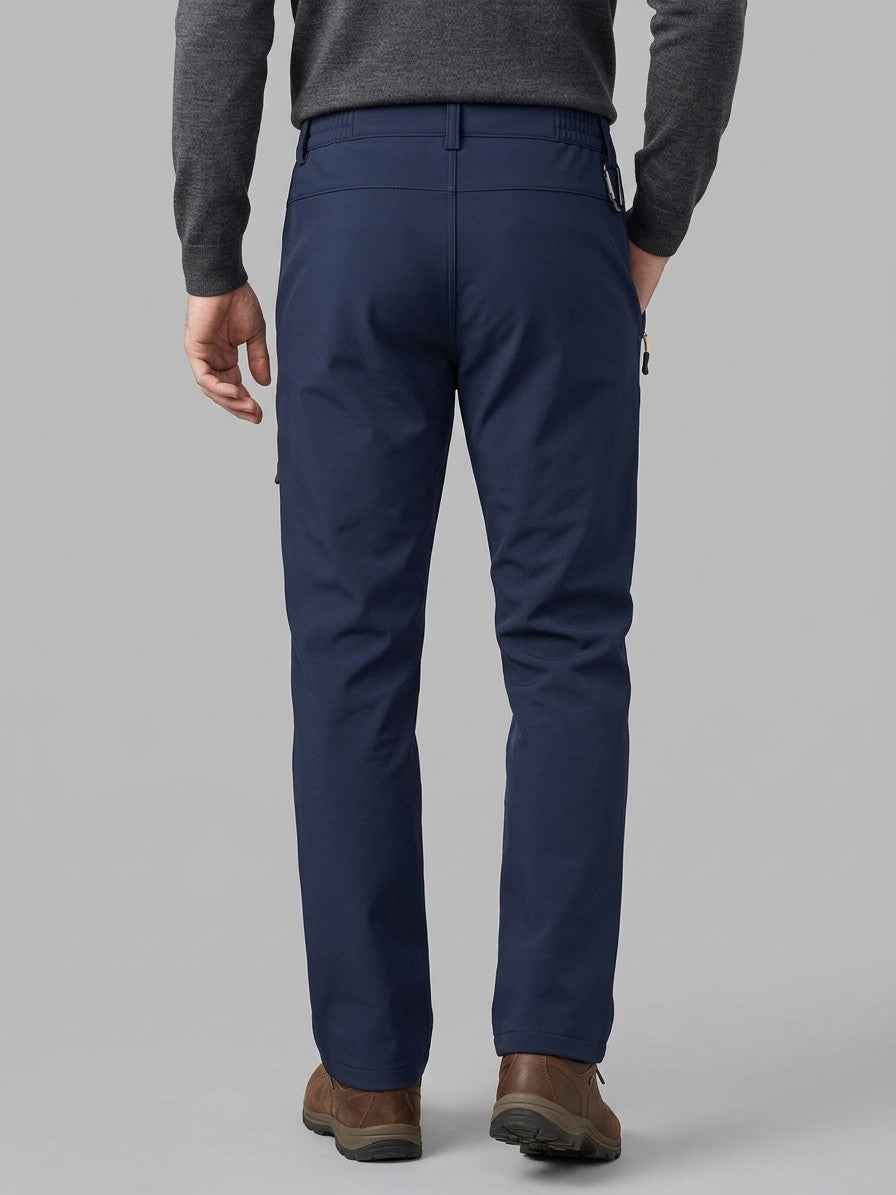 Arco Men's Fleece-Lined Softshell Hiking Pants — navy — back