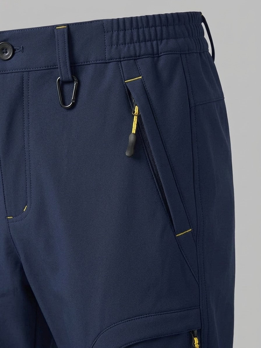 Arco Men's Fleece-Lined Softshell Hiking Pants — navy — detail