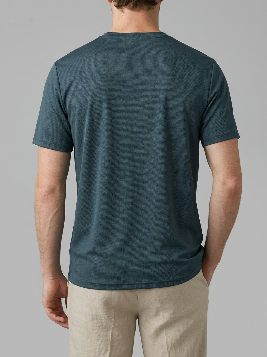 Arlo Men's Breathable Crew T-Shirt — darkteal — back