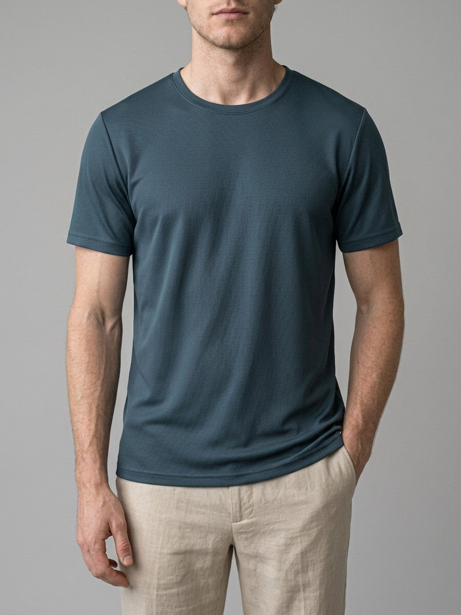 Arlo Men's Breathable Crew T-Shirt — darkteal — front