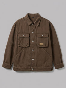 Arona Men's Washed Twill Trucker Jacket