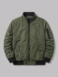 Arpino Men's Nylon Flight Bomber Jacket