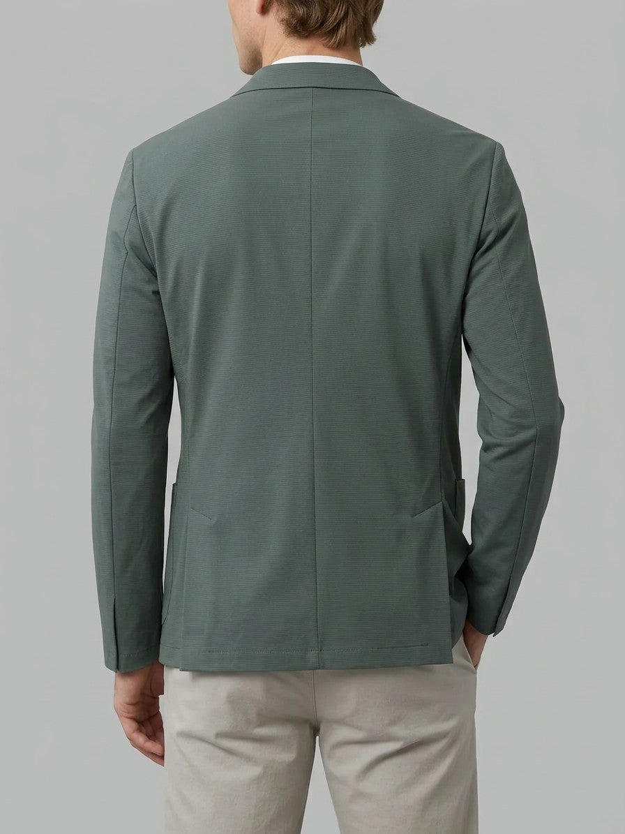 Ascoli Men's Cotton Two-Button Blazer — graygreen — back