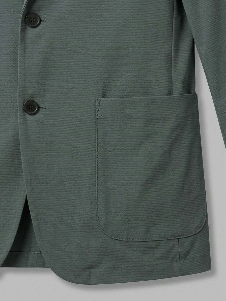 Ascoli Men's Cotton Two-Button Blazer — graygreen — detail-2