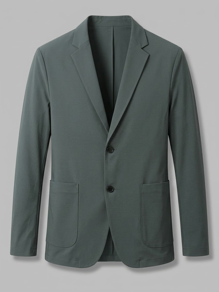 Ascoli Men's Cotton Two-Button Blazer — graygreen — packshot
