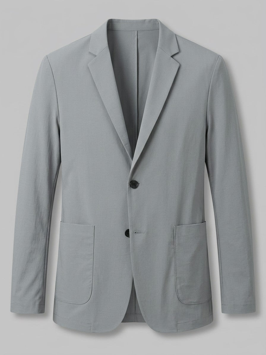 Ascoli Men's Cotton Two-Button Blazer — lightgray — packshot
