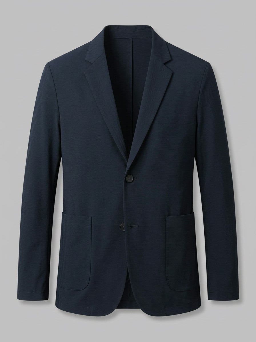 Ascoli Men's Cotton Two-Button Blazer — navyblue — packshot