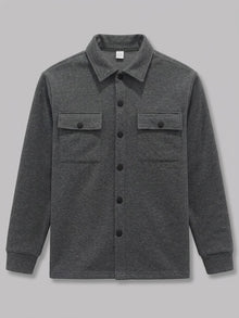 Assisi Men's Brushed Snap-Front Shirt Jacket