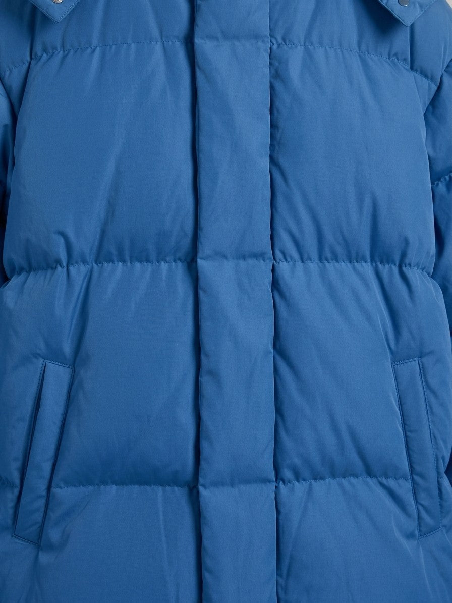 Atessa Women's Oversized Hooded Puffer Jacket — cobaltblue — detail