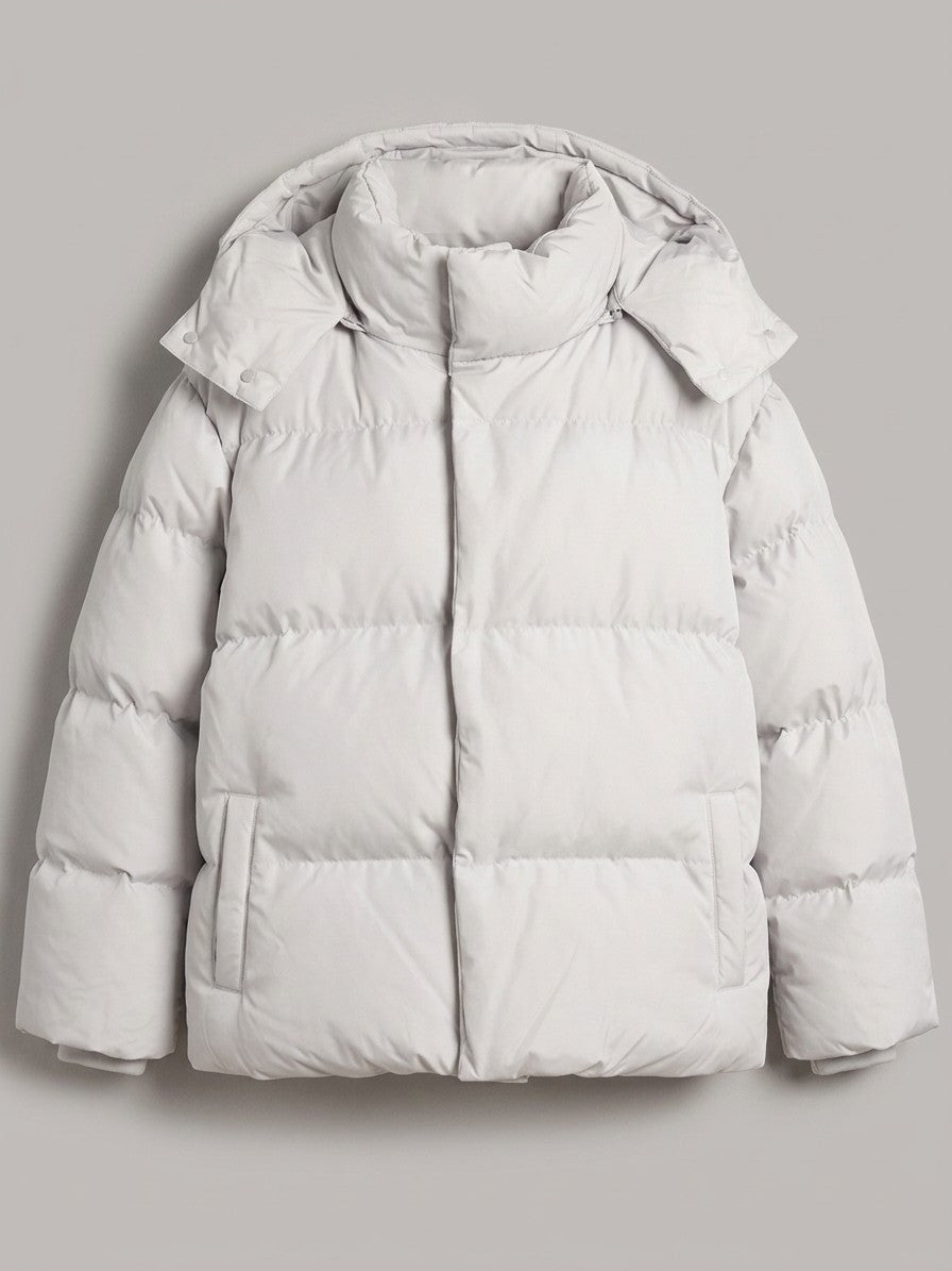 Atessa Women's Oversized Hooded Puffer Jacket — lightgray — packshot