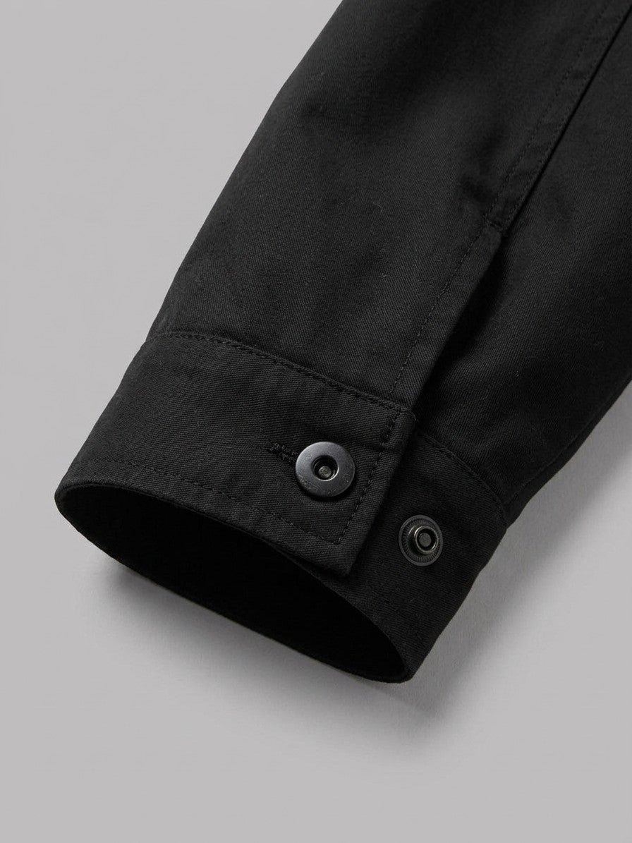 Atina Men's Flannel-Lined Raglan Harrington Jacket — black — detail-2