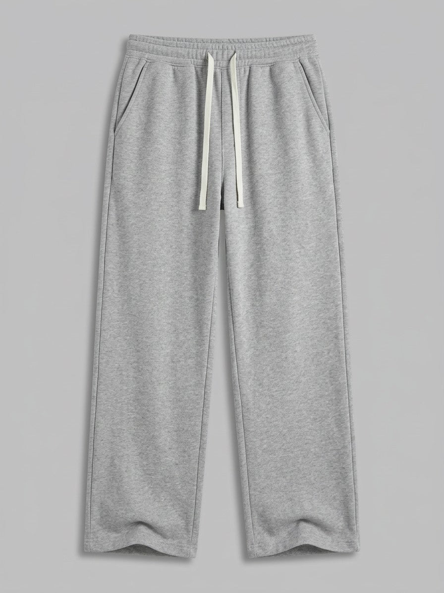 Atrani Men's Contrast-Cord Straight-Leg Sweatpants — lightgray — packshot