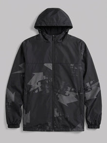 Atri Men's Abstract Print Hooded Windbreaker