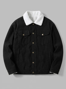 Auronzo Men's Sherpa-Lined Corduroy Trucker Jacket