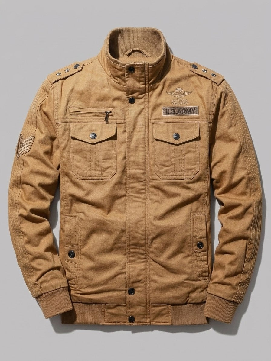 Aversa Men's Military Pilot Jacket — khaki — packshot
