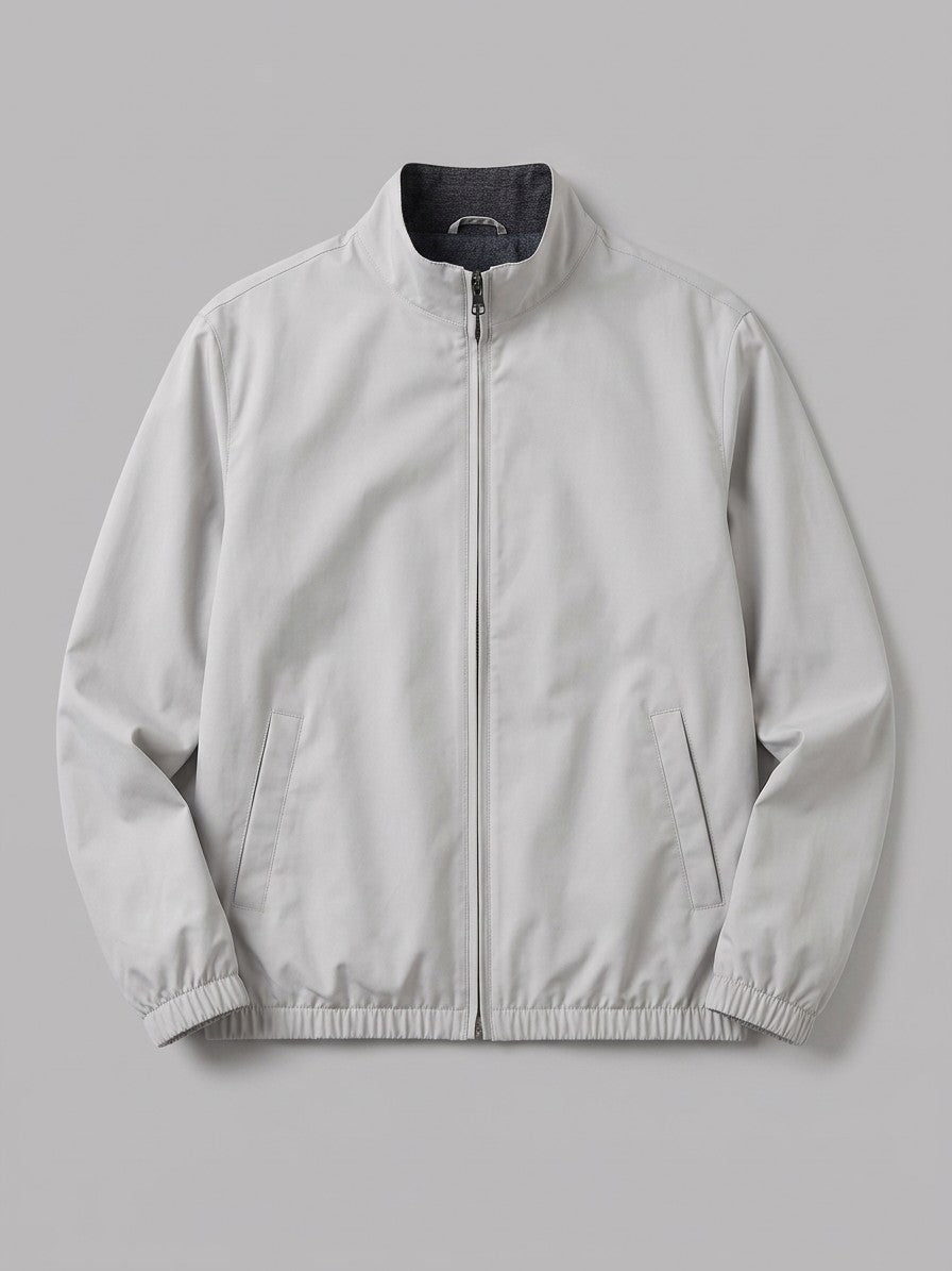 Avezzano Men's Stand-Collar Reversible Harrington Jacket — lightgrey — packshot