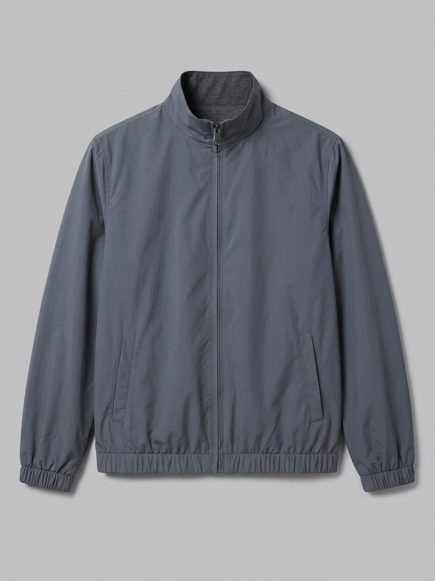 Avezzano Men's Stand-Collar Reversible Harrington Jacket — slategrey — packshot