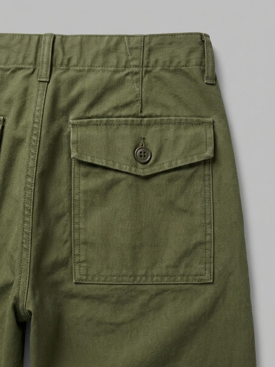 Aviano Men's Heavy Canvas Fatigue Pants — olivegreen — detail-collar